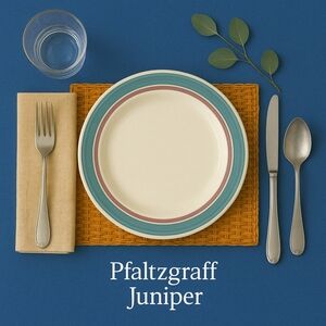 Pfaltzgraff Juniper Dinner Plates – Set of 3 | 10.5” USA Stoneware, Discontinued